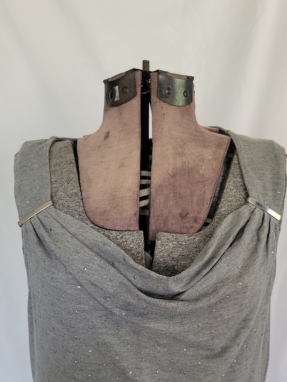 White House Black Market Top, Medium, Gray/Silver - Picture 2 of 10